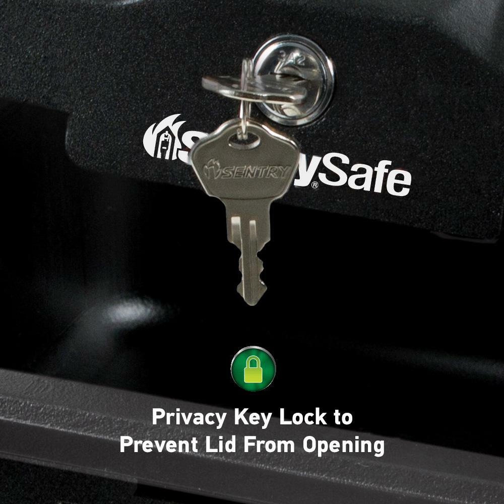 Fireproof Sentry Box Key Lock Important Document Money Safety Storage Chest Box