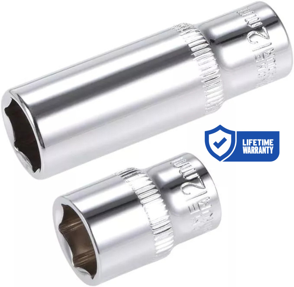 Socket 1/4, 3/8 & 1/2" Drives, Shallow Deep 6 PT Socket & Bit Sockets