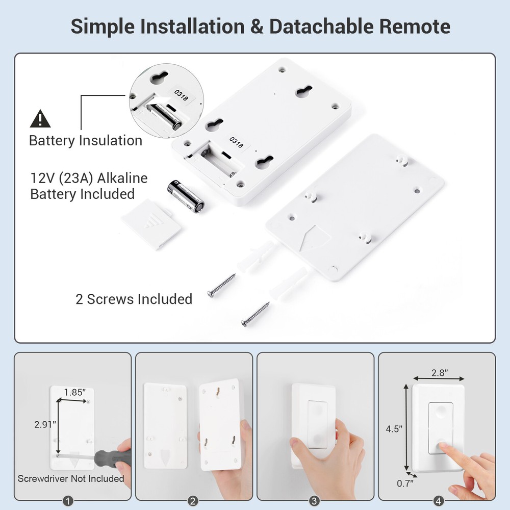 DEWENWILS Wireless Light Switch And Receiver Kit, Remote Control Wall Switch UDS