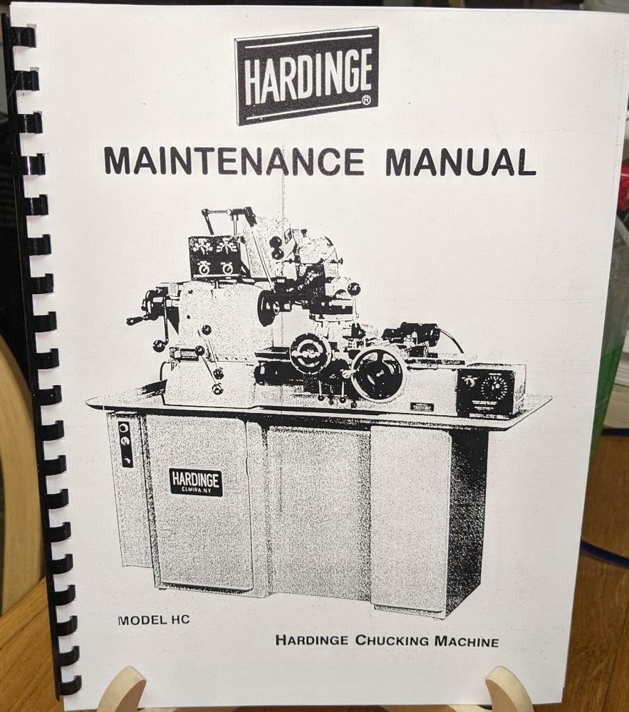 Hardinge Model HC Chucking Machine Maintenance Manual