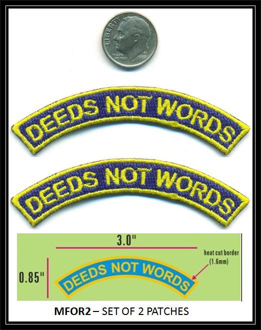 MEGAFORCE "DEEDS NOT WORDS" TAB SET - MFOR2
