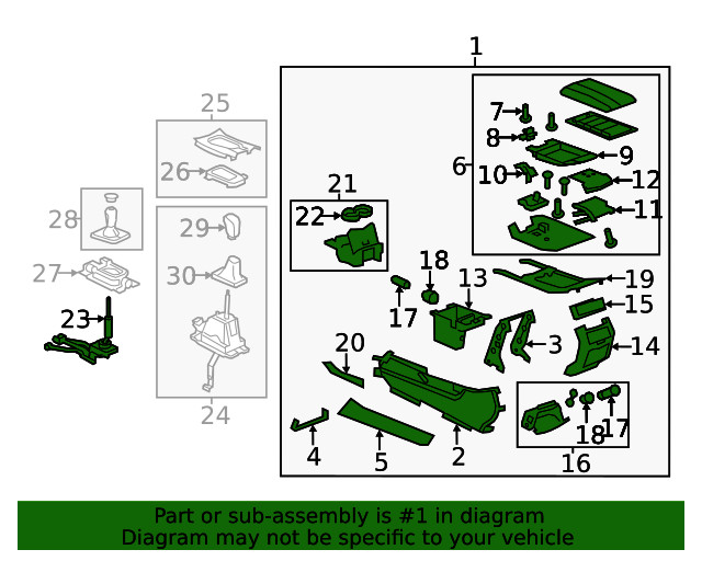 Genuine GM Console Assembly 25802905