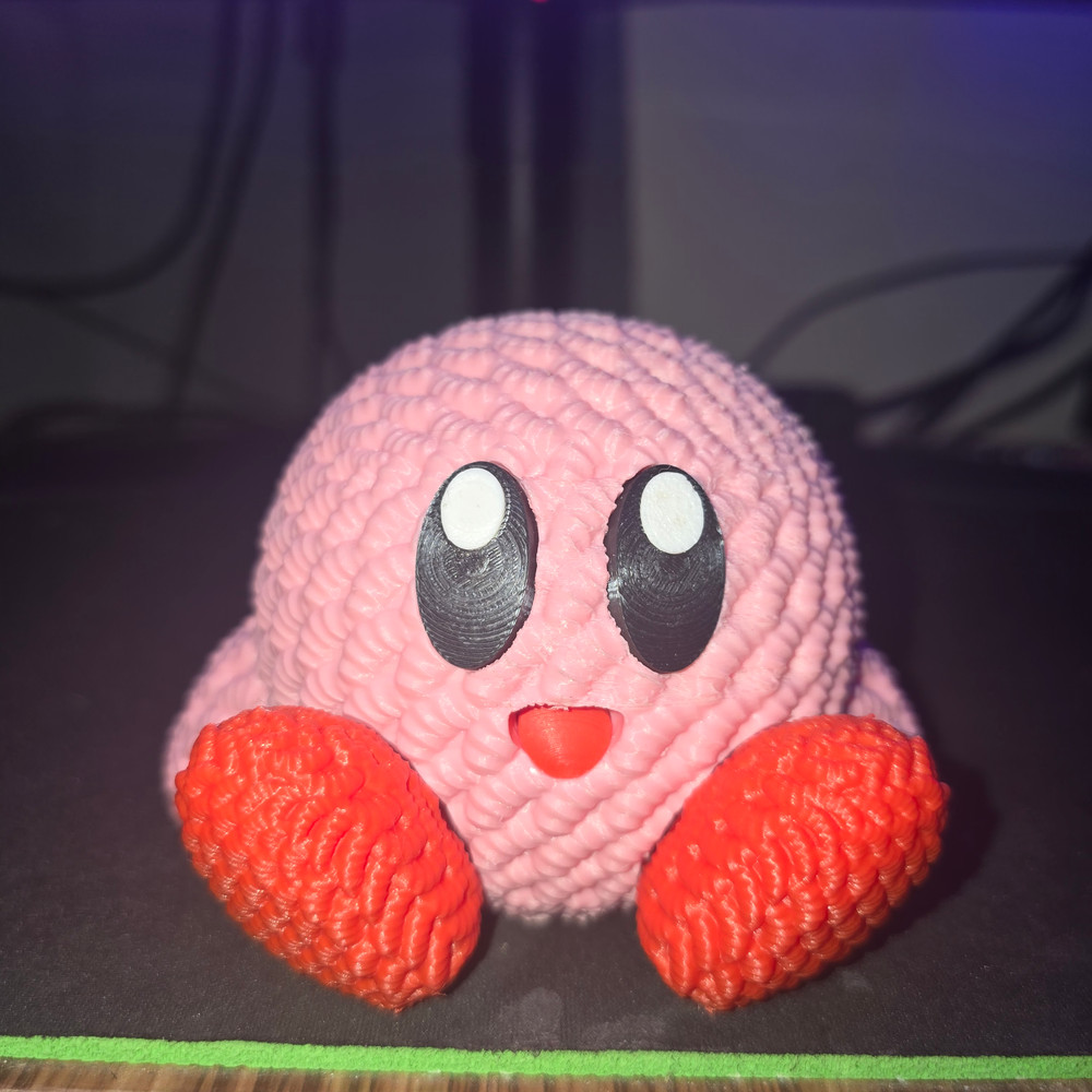 Figura de Kirby con efecto Crochet