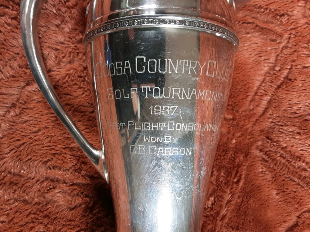 Antique Silver Plated Cocktail Pitcher Engraved
