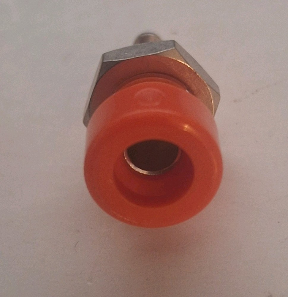 Banana Jack, Panel Mount , ORANGE, 15A