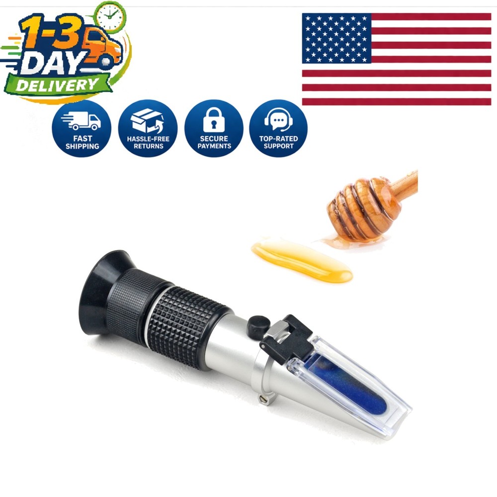 Precision Honey Moisture Refractometer: Brix & Baume Scales for Quality Control