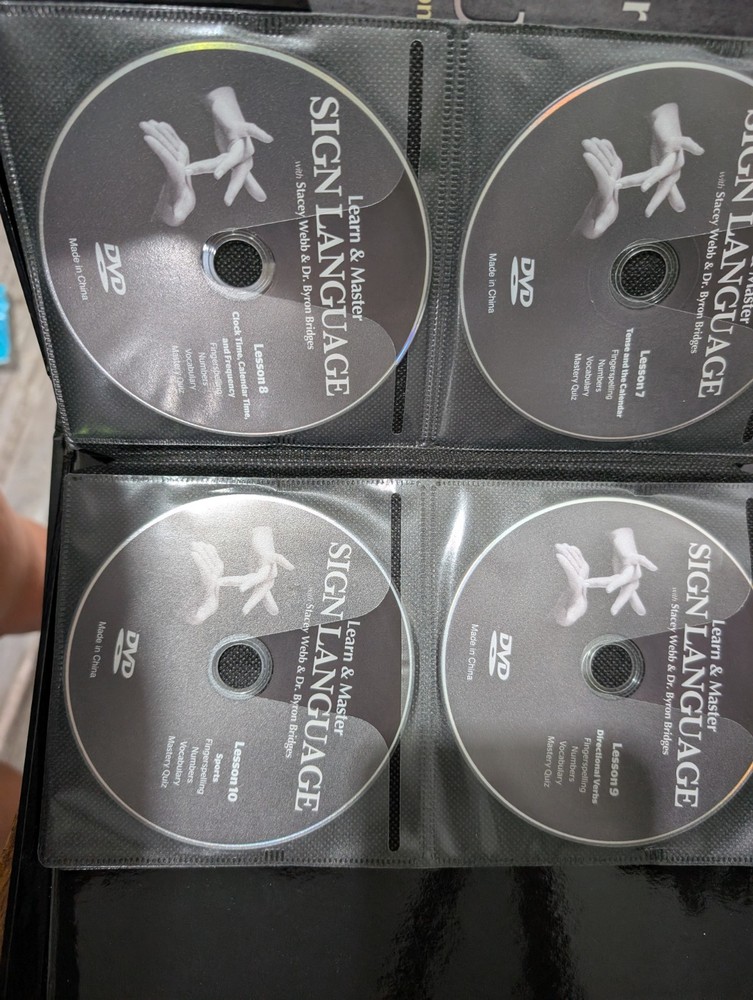 Learn & Master Sign Language / Webb & Bridges 2014 - 25 DVDS + Lesson Book