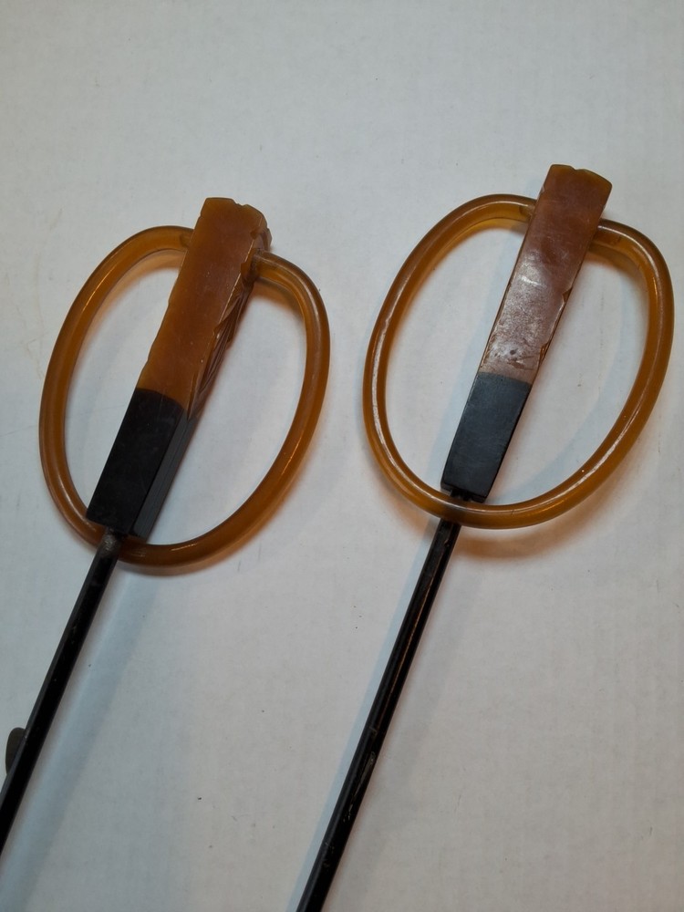 Vintage Bakelite ? Umbrella Handle Pair Butterscotchsee Description
