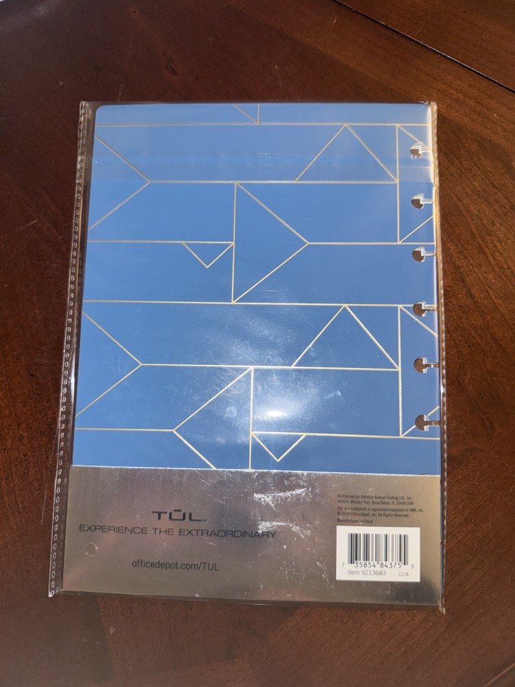 TUL Discbound Notebook Covers, Junior Size, Navy Geo, 2 Covers