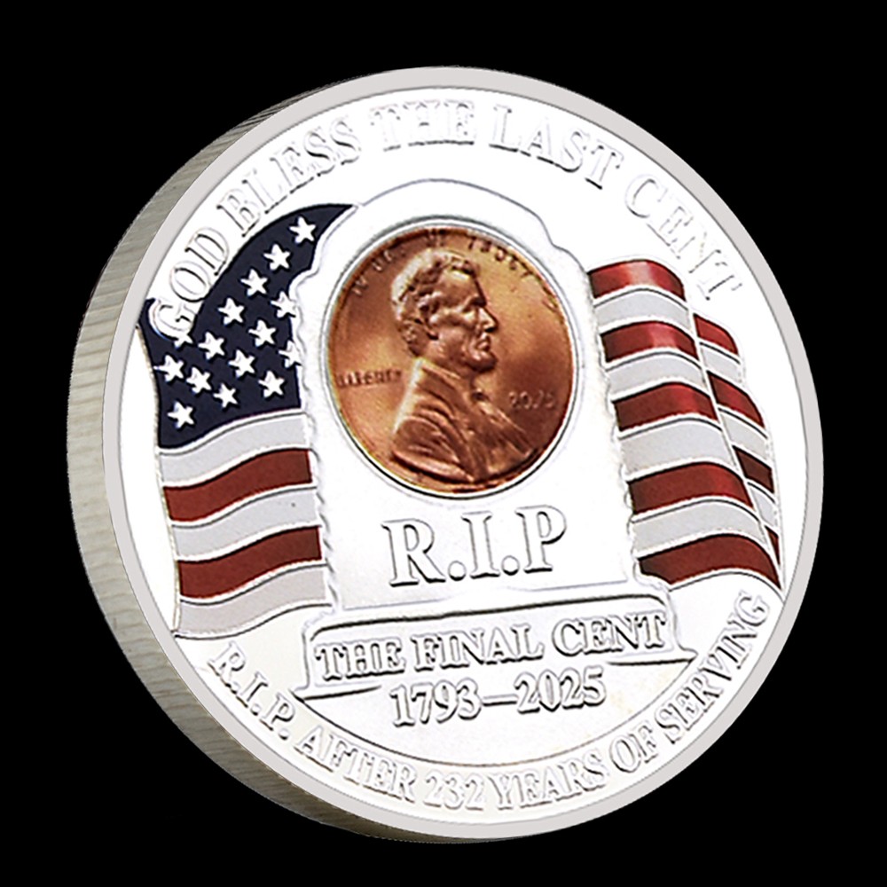 The Last Cent R.I.P. Lincoln Commemorative Coin Collectible Gift