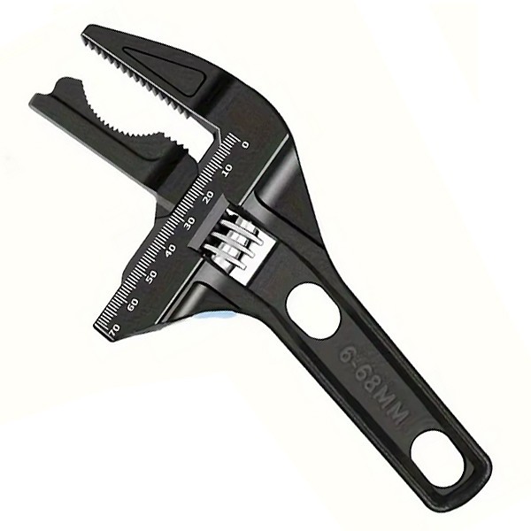 PIPE WRENCH Adjustable Wide Opening Aluminum Bathroom Plumbing Fixture Tool