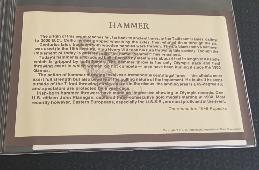 Russia 1980 Moscow Fdc Olympics Hammer