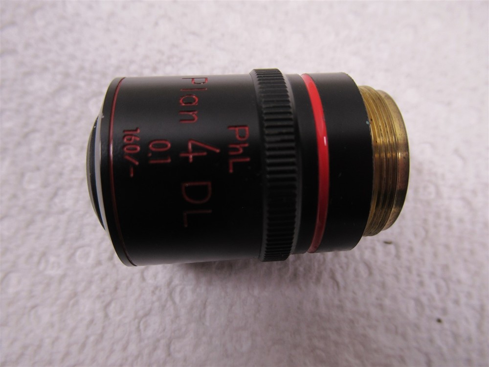 Nikon Plan 4x DL PhL Microscope Objective Lens 160mm Phase Contrast
