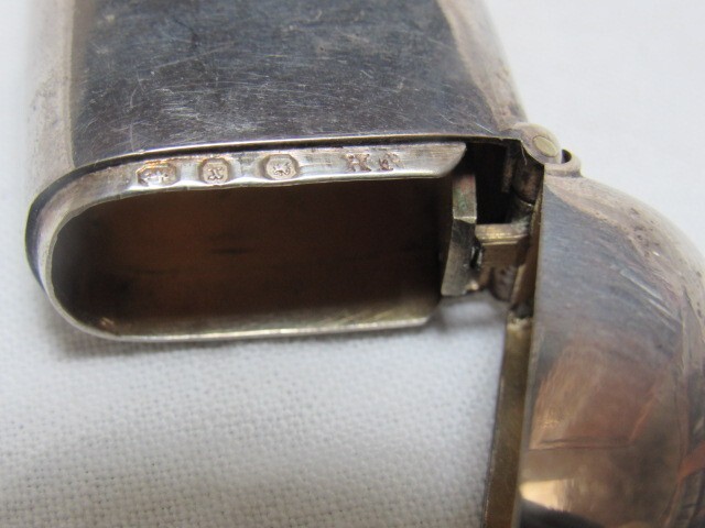 Antique English Sterling Match Safe & Coin Holder