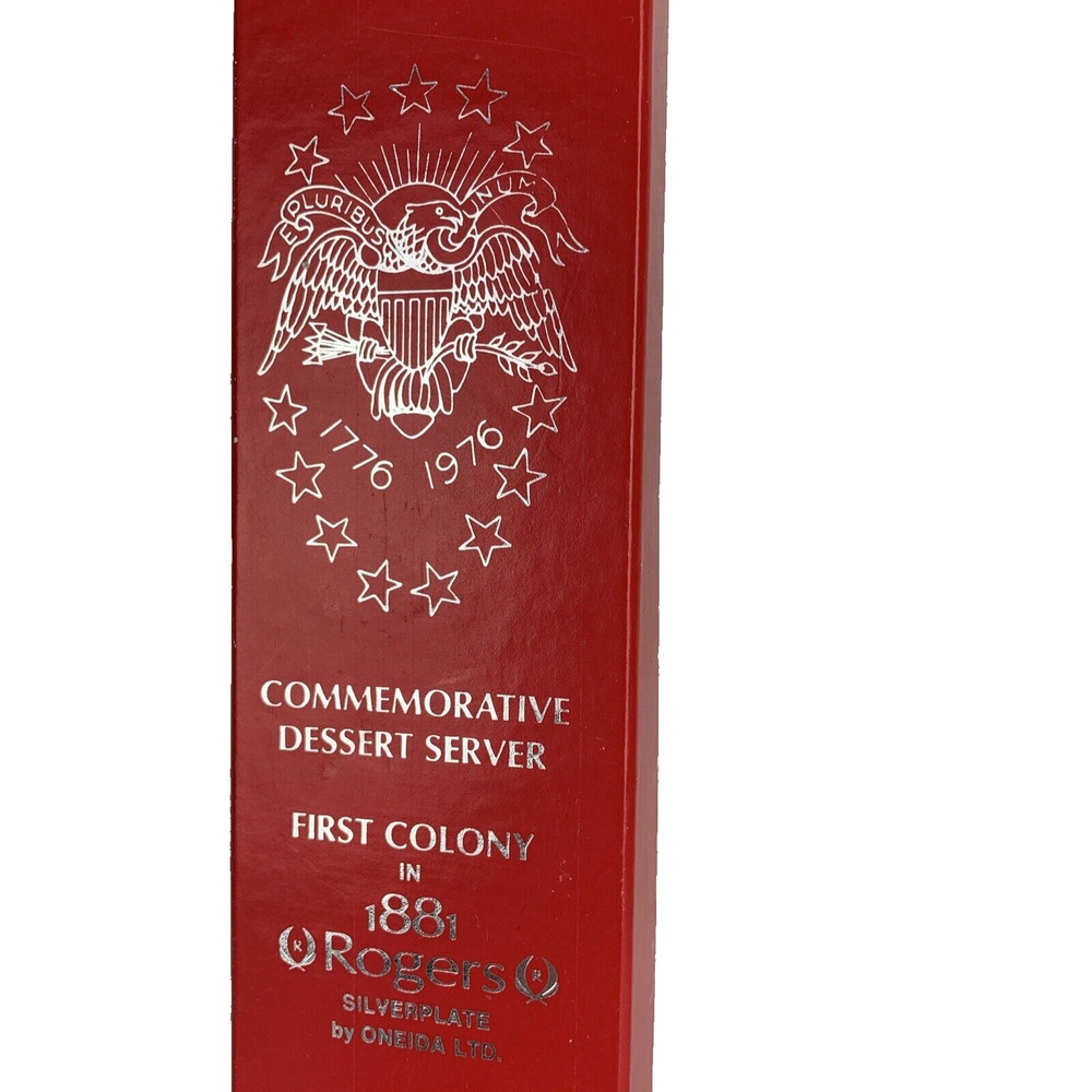 NEW Oneida Silverplate Dessert Cake Server 1976 Rogers Commemorative Eagle Z1