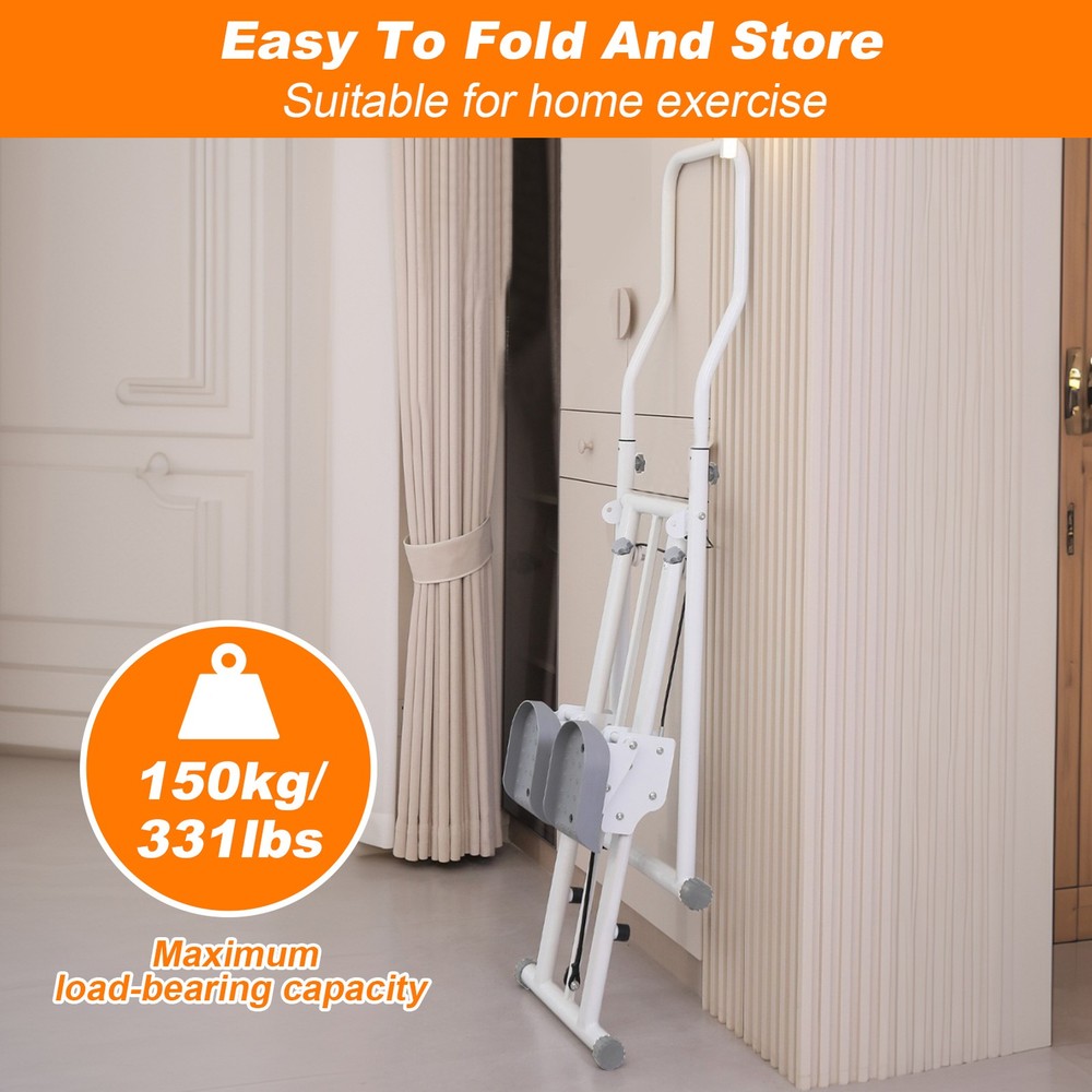 Foldable Vertical Climber Stair Stepper Machine For Home Gym Exercise Adjust