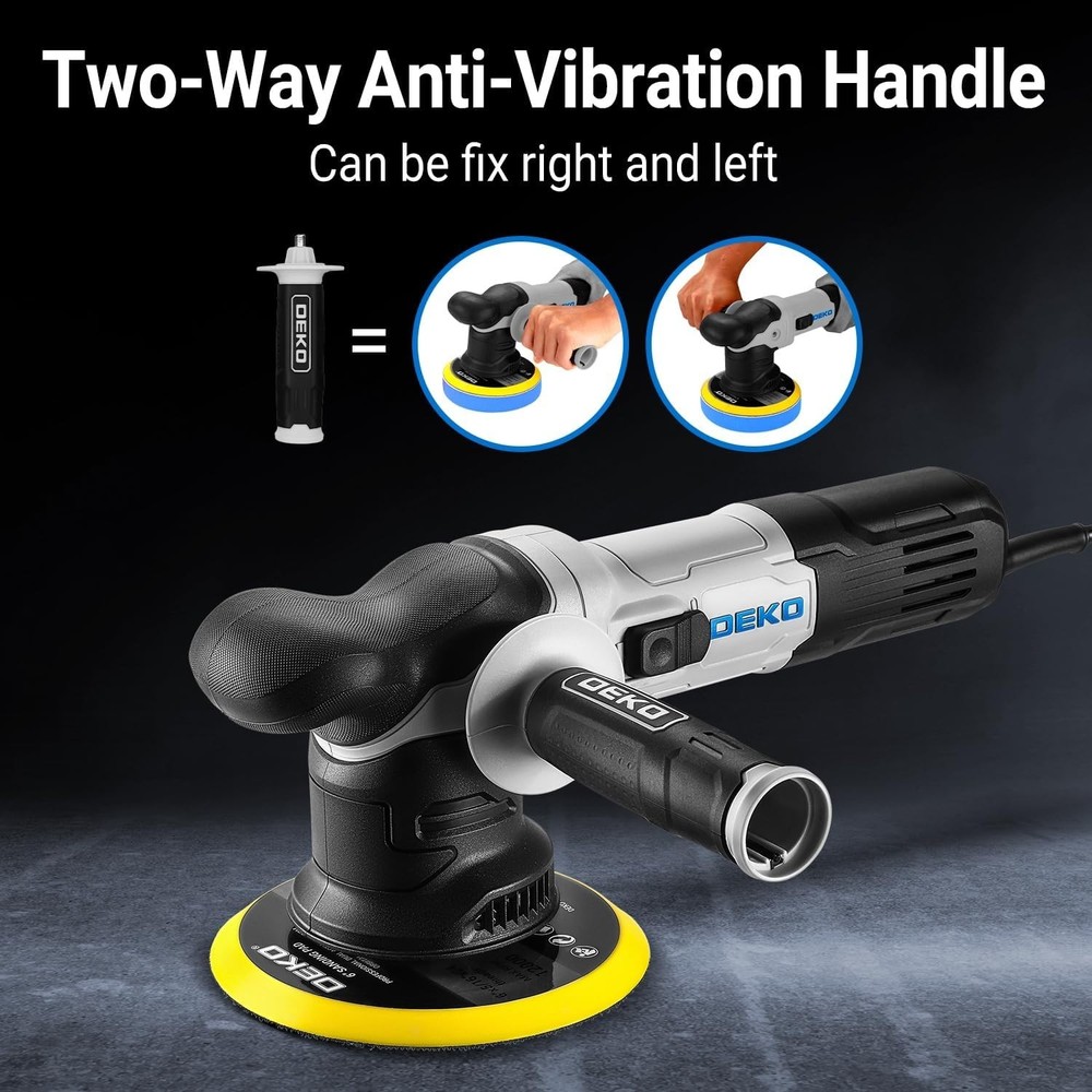 Car Buffer Polisher: 6 Inch Dual Action Orbital Buffer Polisher, 6 Variable Spe