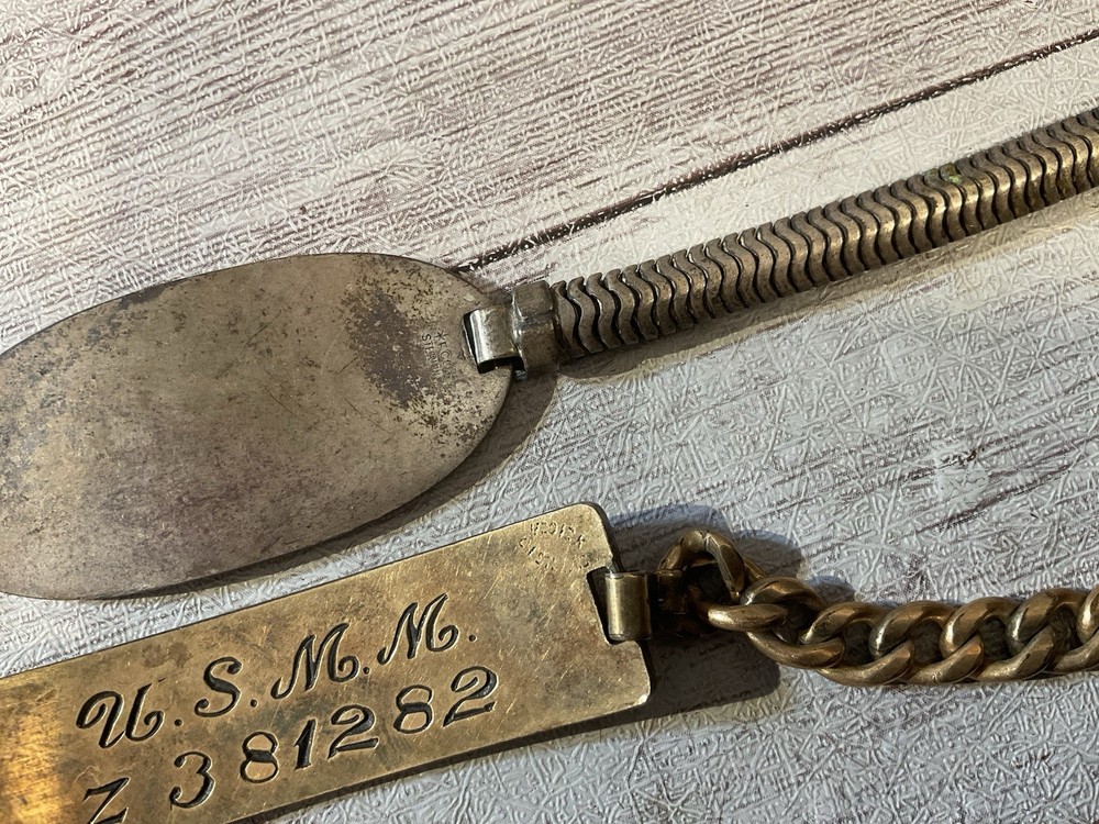 ORIGINAL WWII USMM MERCHANT MARINE ID BRACELET PAIR