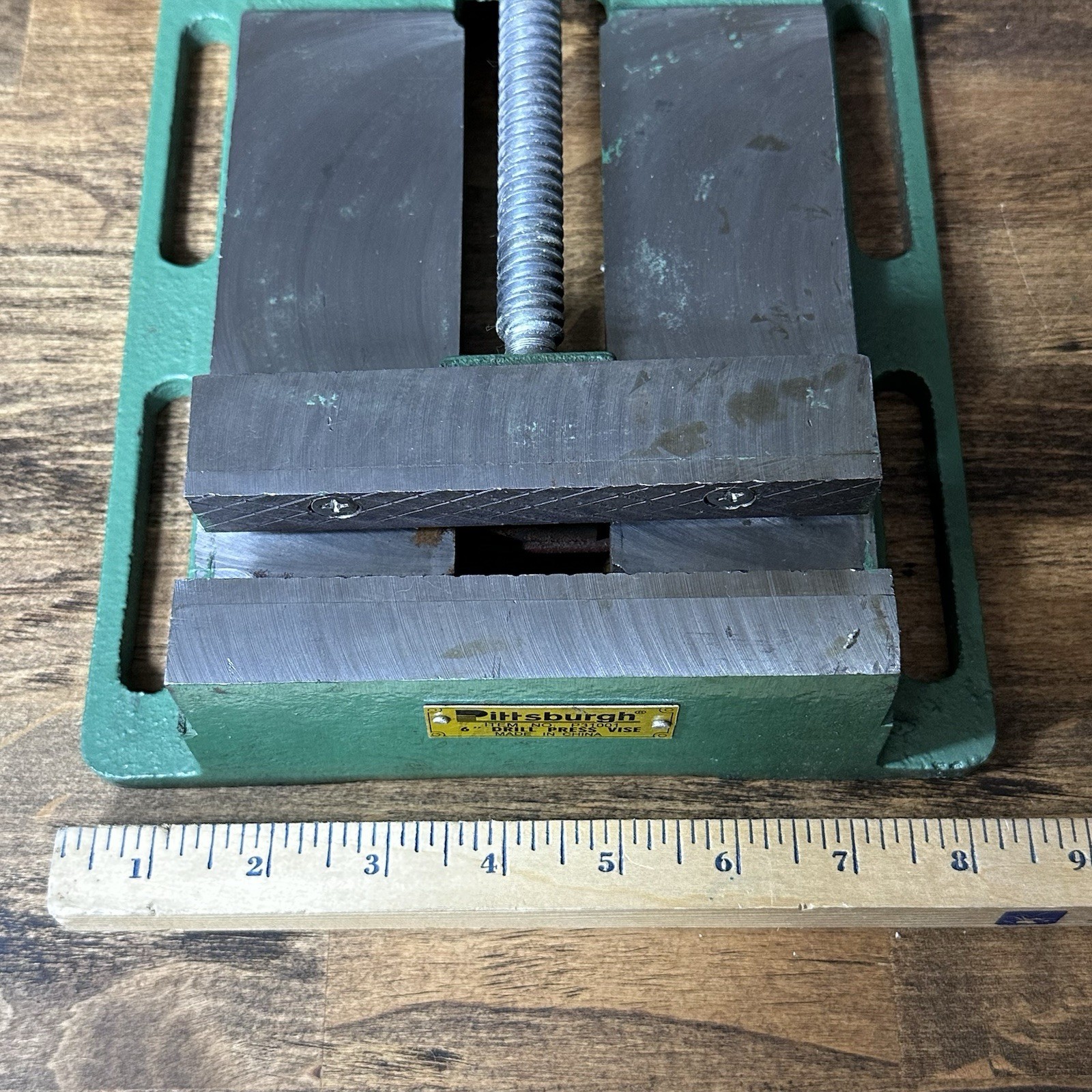 Rare Vintage Green 6” Drill Press Bench Vice Pittsbirgh New Old Stock