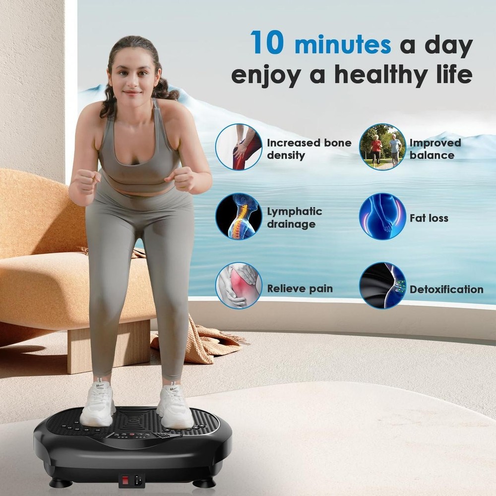 Natini Vibration Plate Exercise Machine - Whole Body Workout Vibration Platform