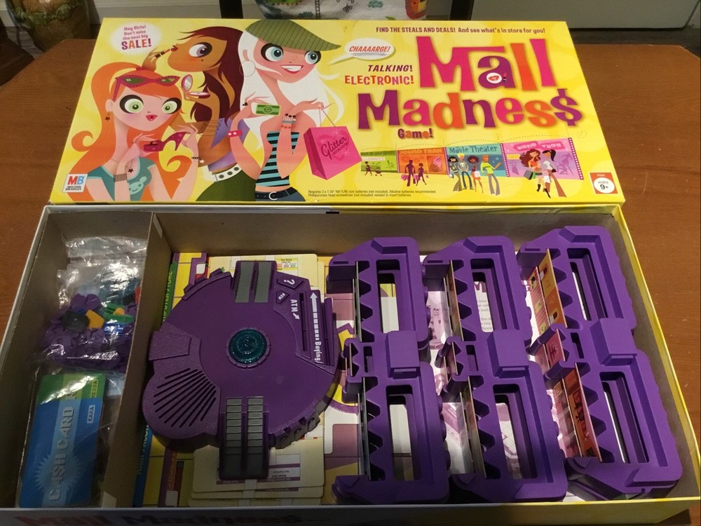 2004 Mall Madness Board Game By Milton Bradley, Complete, Nice!