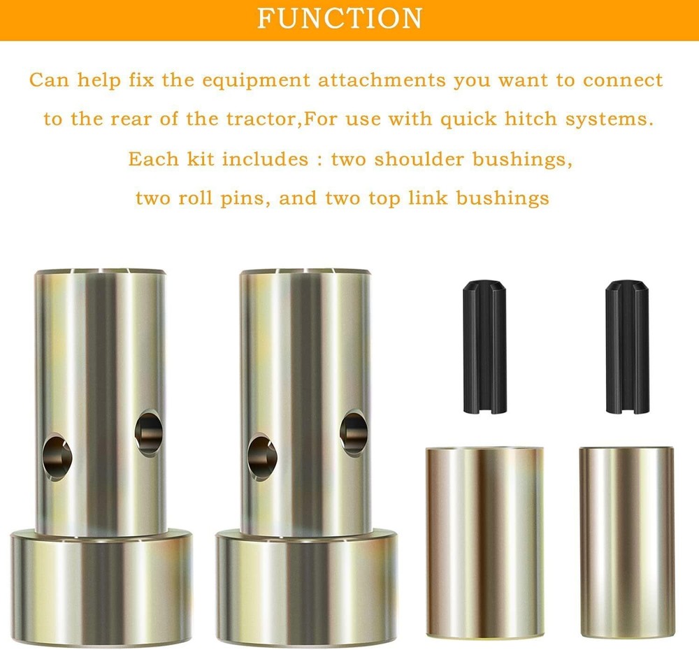 TK95029 Quick Hitch Adapter Bushings Kit for Category 1 Tractor 3-Point