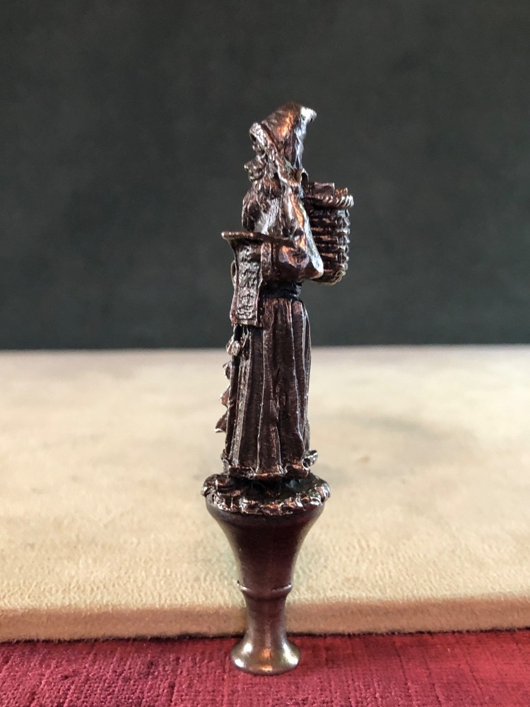 Father Christmas With Basket Pipe Tamper, Solid Fine Pewter