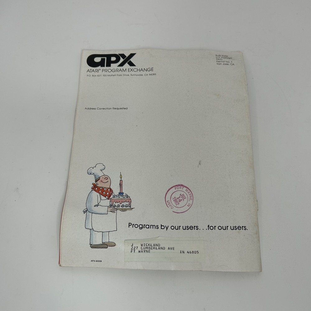 Atari Program Exchange Summer 1982 Software Catalog APX