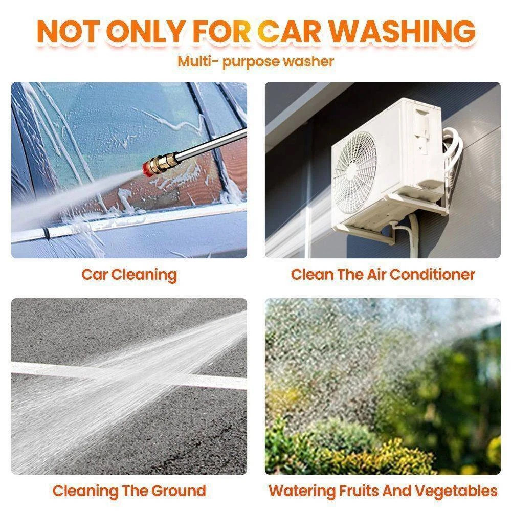 Portable Cordless Electric High Pressure Water Spray Gun Car Washer Cleaner Tool