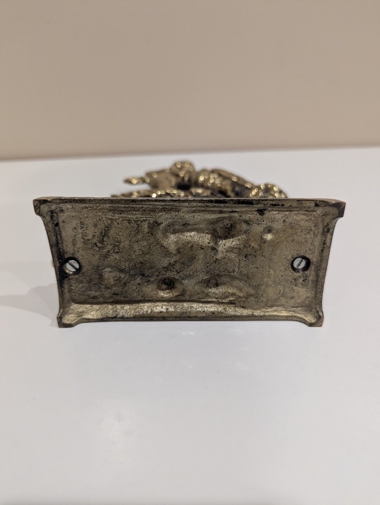 Cupid And Stork Brass Decorative Mantle/Table Clock - Working Condition
