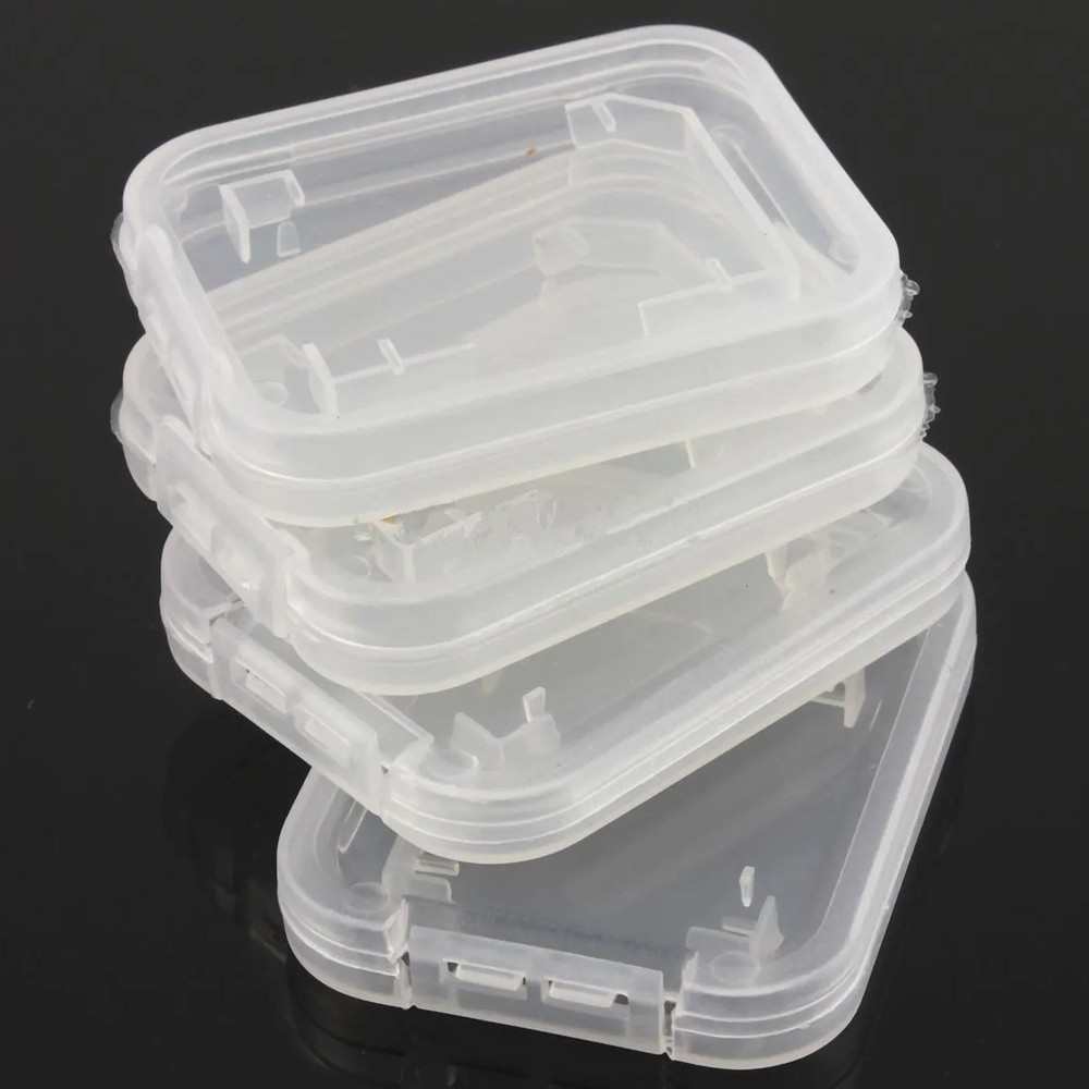 10PCS Transparent Standard SD SDHC Memory Card Case Holder Box Storage Boxes