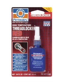 Permatex Thread Locker 27200 High Temperature Red 0.34oz Squeeze Bottle
