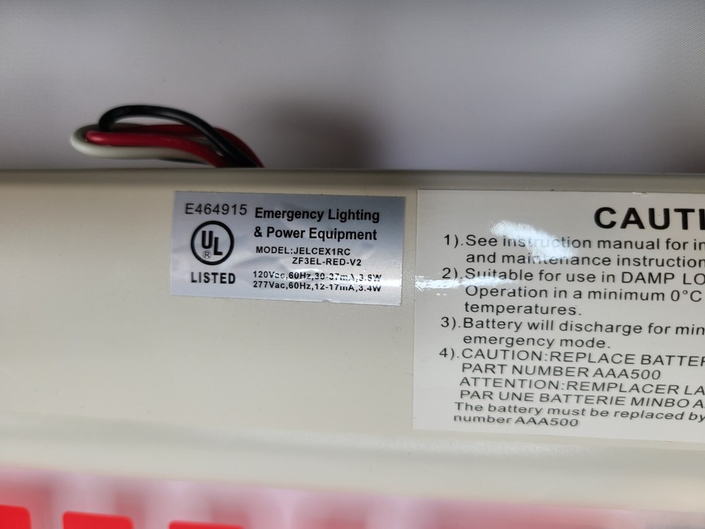 LEONLITE Red LED Edge Lit Exit Signs UL 924, Emergency Exit Lights - 2 Pack