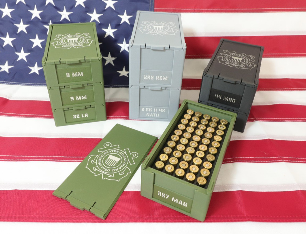 Stackable Ammo Boxes - US Coast Guard - No Live Ammo!