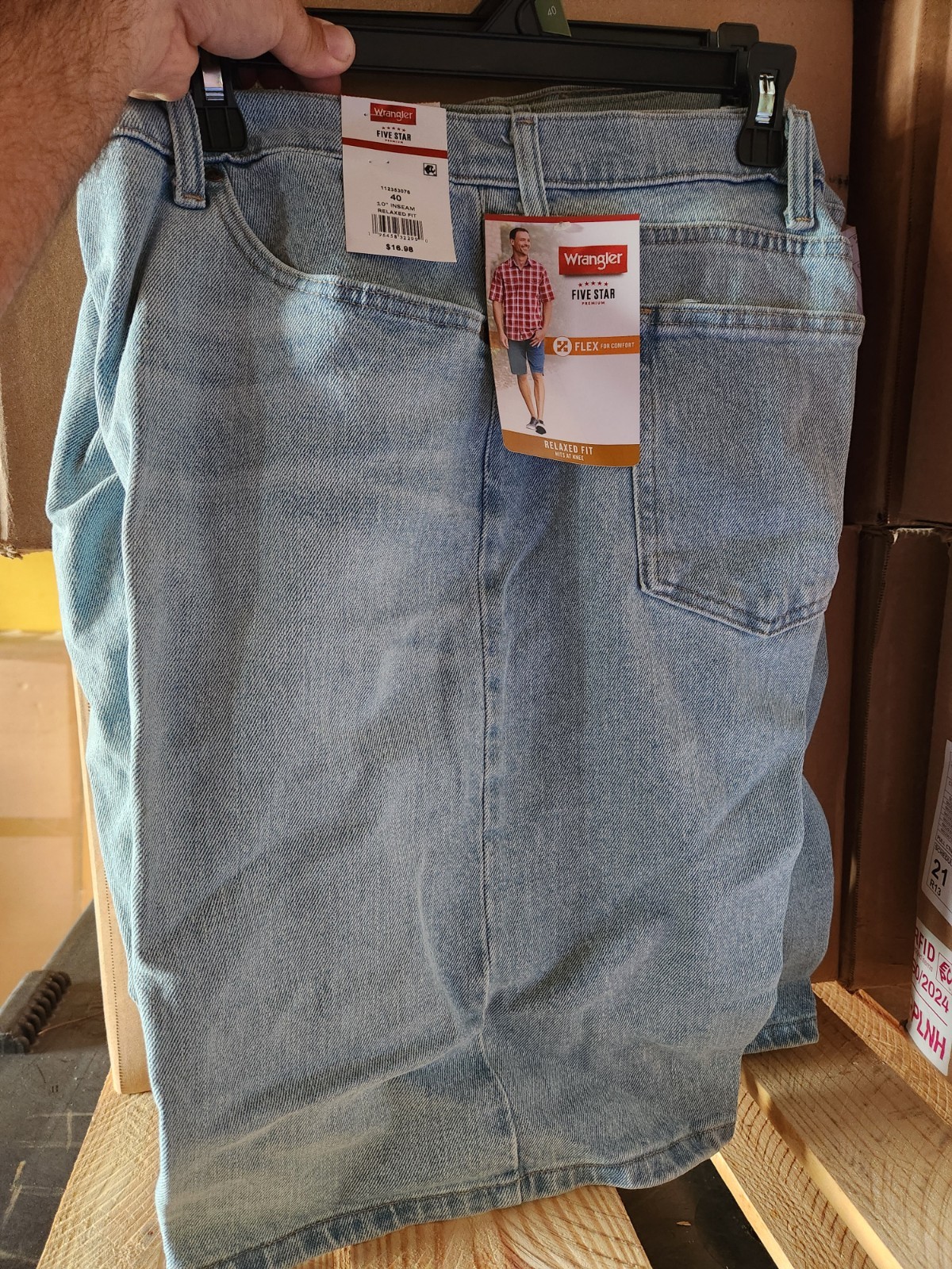 Wrangler Relaxed Fit Jean Shorts New