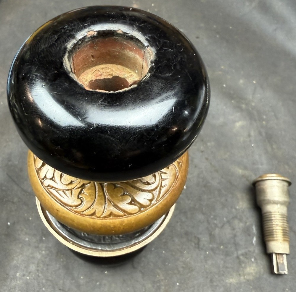 Push Button Door Knobs - Brass And Porcelain Designed By Augustus Prouty 1880