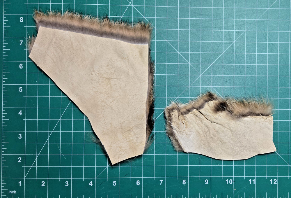 2 Pieces Tanned Bobcat for Fly Tying
