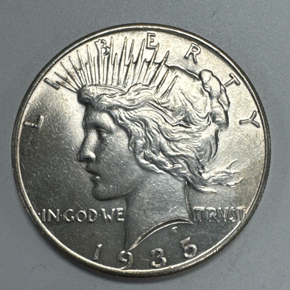 1935 $1 Peace Silver Dollar BU Uncirculated