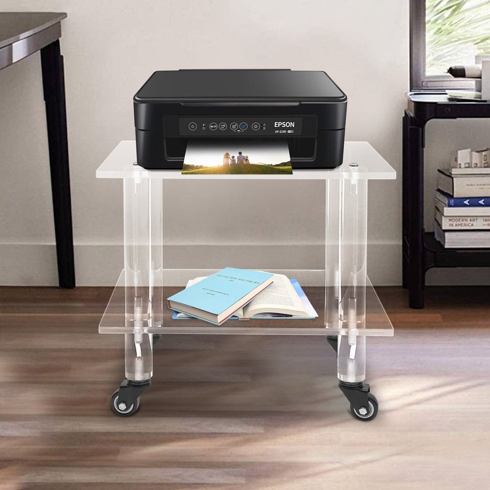 Acrylic Printer Stand, Free Standing Printer Stand, Printer Stand with Wheels