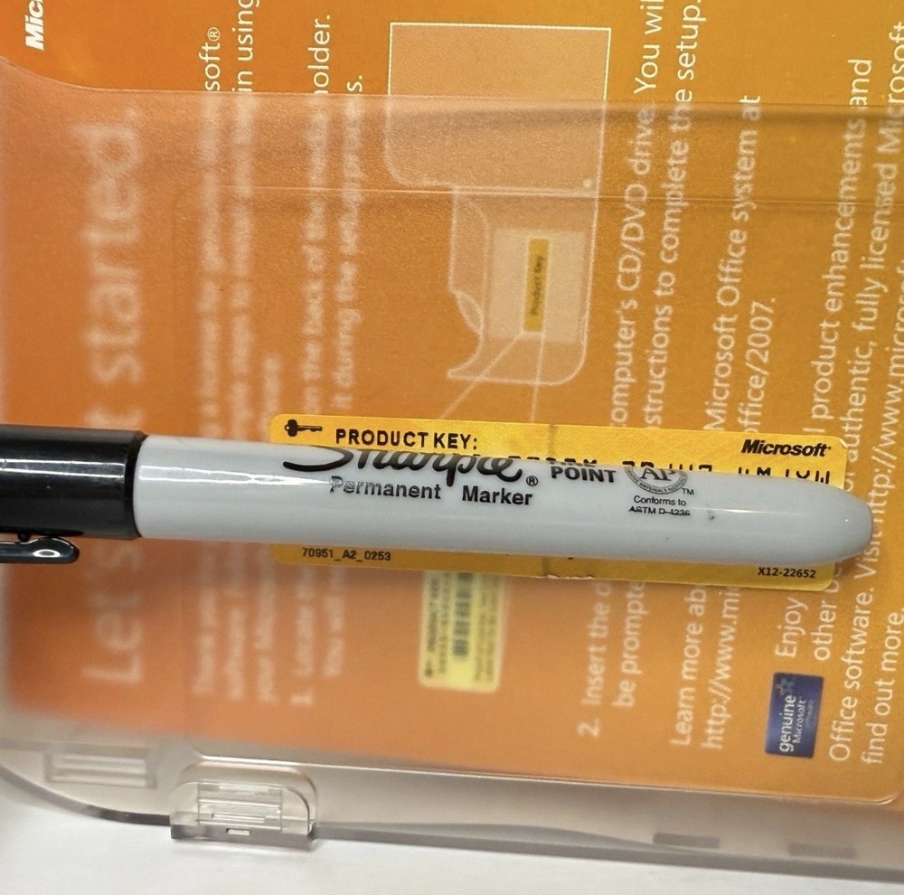 Microsoft Office Outlook 2007 Software Complete w/ Product Key OPEN BOX