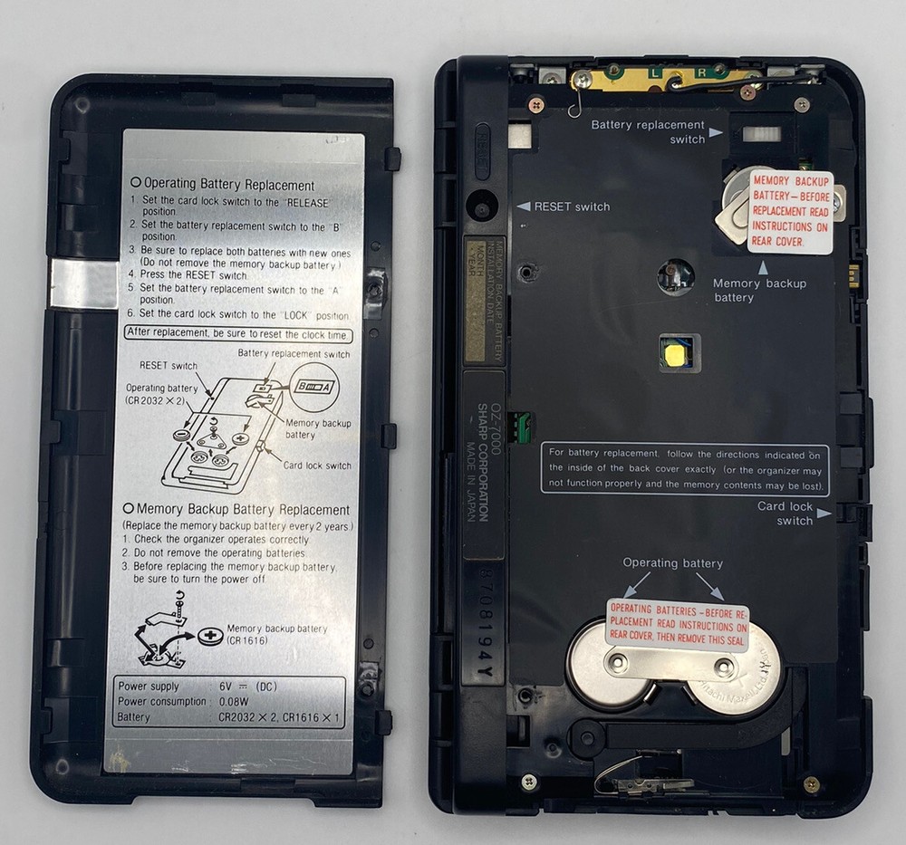 Vtg Sharp OZ-7000 Wizard Electronic Organizer Bundle- Tested Working - New Batts