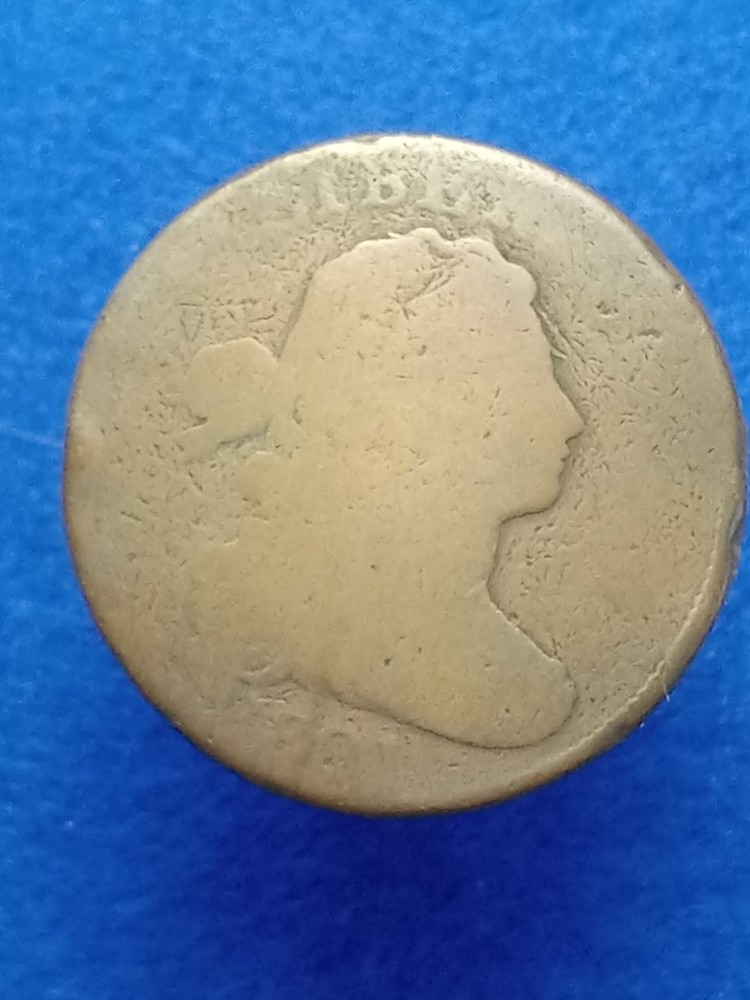 1801 U.S. Draped Bust One 1 Large Cent 1c Coin