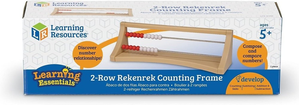 Durable 2-Row Rekenrek Frame: Fun Addition & Subtraction Learning Tool