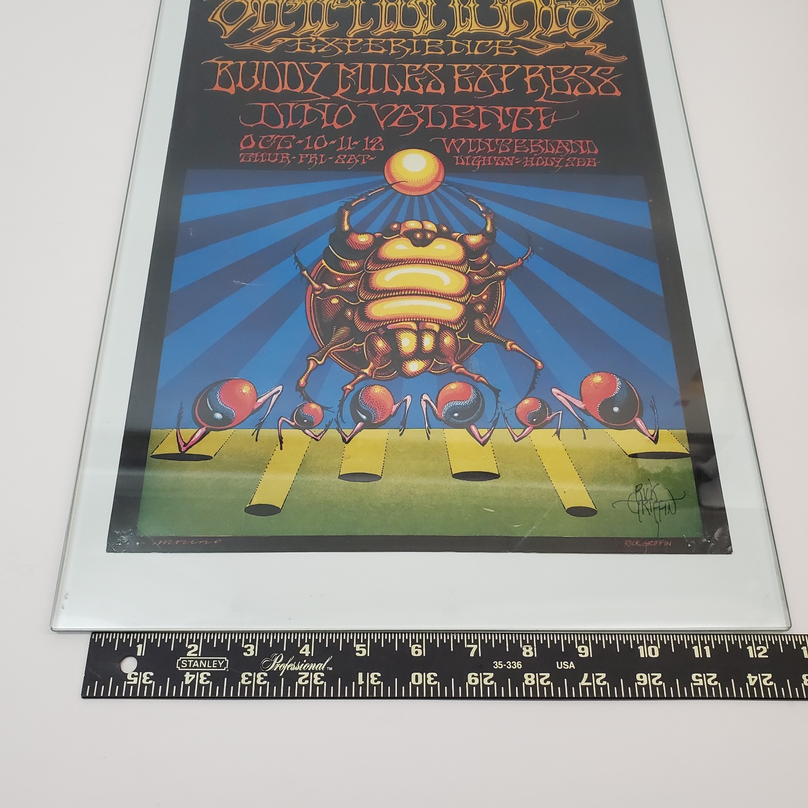 Jimi Hendrix Winterland 1968 Psychedelic Poster Rick Griffin Moscoso BG-140