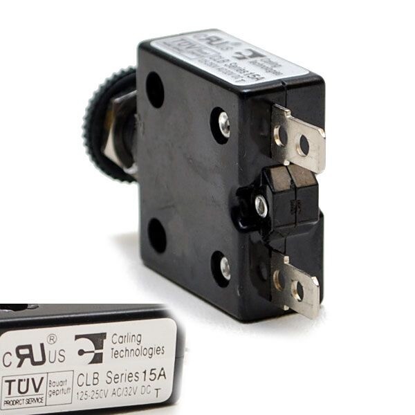Carling Push Button Boat Circuit Breaker | 15 Amp CLB