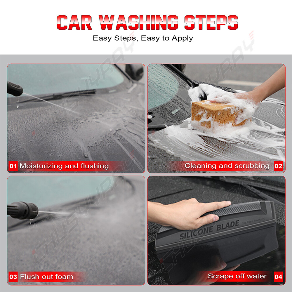 Car Glass Scraper bladesD Sharp Water Wiper Dryer Squeegee Black