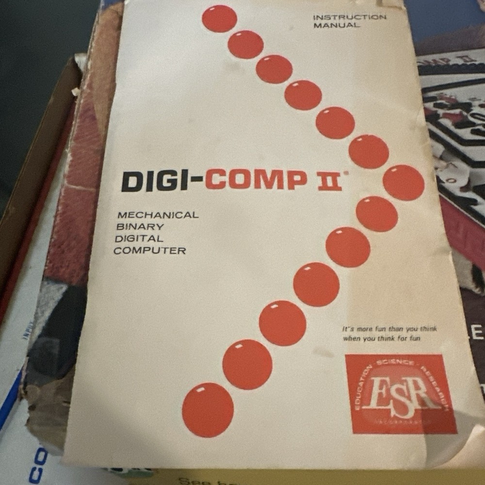 DEFECTIVE DigiComp II 1965 With Recreated Instructions G3D
