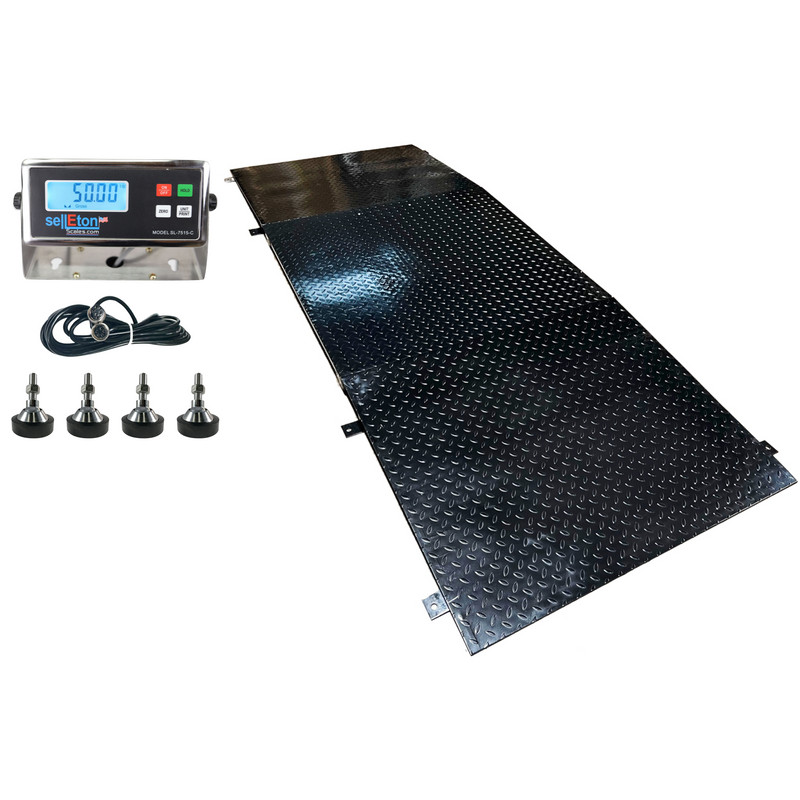 SellEton Smart Ready Floor scale with 2 Ramps / Pallet size