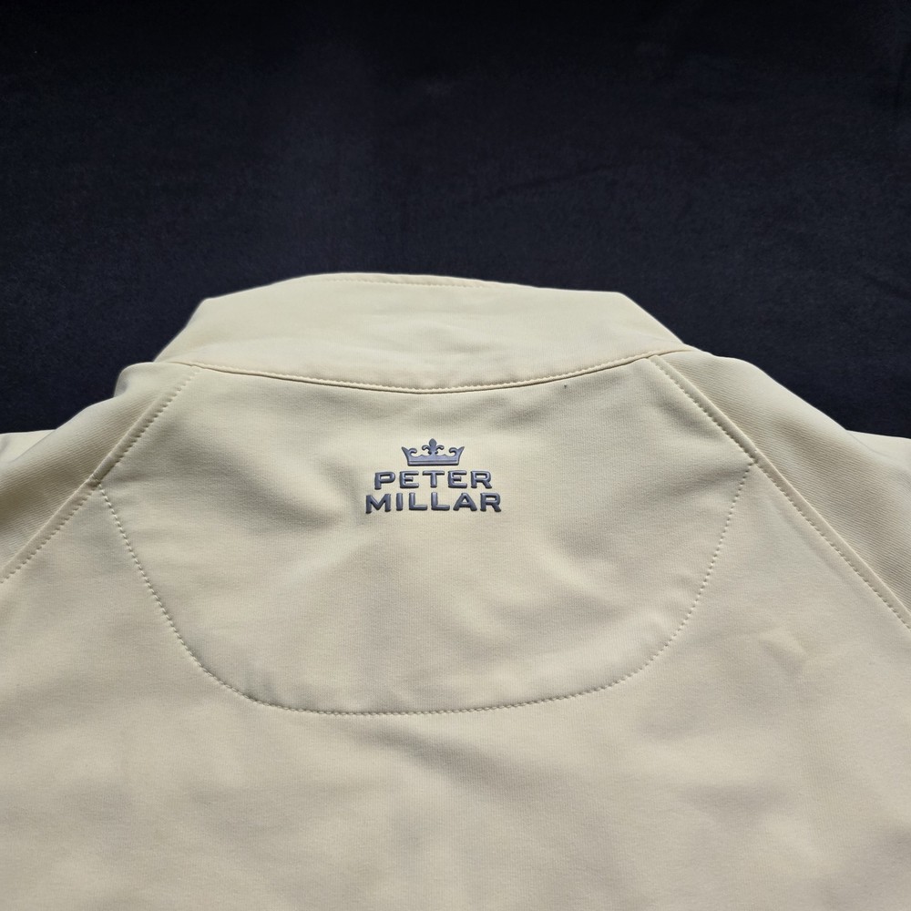 Peter Millar Jacket E4 Performance Windbreaker Full Zip Golf Light Yellow Men L