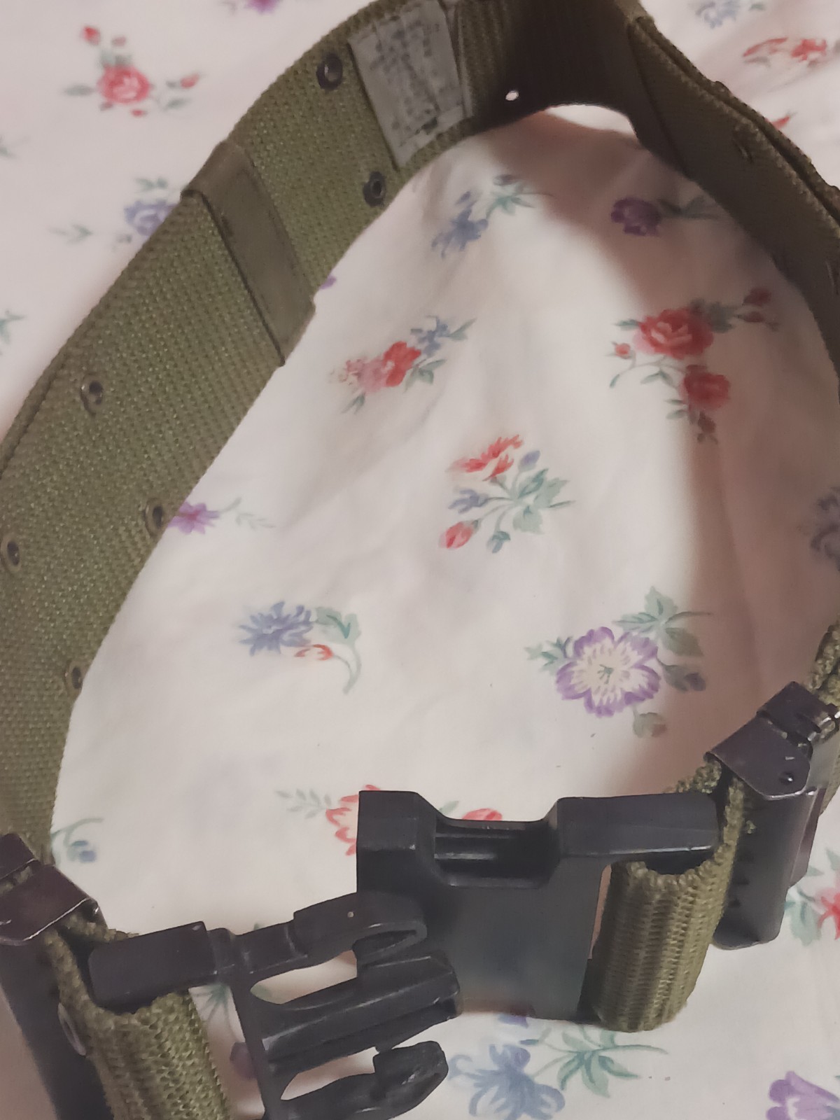 USGI OD Green Pistol Belt Individual Nylon Equipment Web Belt LARGE